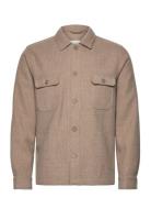 Textured Overshirt Tops Overshirts Beige Lindbergh