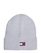 Tjm Heritage Core Beanie Accessories Headwear Beanies Grey Tommy Hilfi...