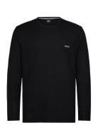 Waffle Ls-Shirt Tops T-shirts Long-sleeved Black BOSS