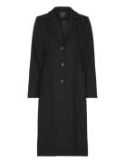 Coat Megan Ullfrakk Frakk Black Lindex