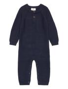 Classic Cotton Baby Full Body Langermet Bodysuit Navy Copenhagen Color...