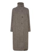 Fawnsz Long Coat Outerwear Ullfrakk Frakk Grey Saint Tropez