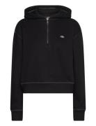 Oakport 1/4 Zip Hoodie W Tops Sweat-shirts & Hoodies Hoodies Black Dic...