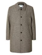 Slharchive Car Coat Noos Tynn Kåpe Grey Selected Homme