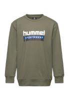 Hmltukas Sweatshirt Sport Sweat-shirts & Hoodies Sweat-shirts Green Hu...