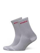 2P Qs Rib Lurex Pa W Lingerie Socks Regular Socks White HUGO