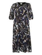 Kcmarga Maxi Dress Maxikjole Festkjole Multi/patterned Kaffe Curve