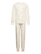 Bamboo Two Piece Pyjamas Pyjamas Sett Beige Geggamoja