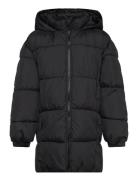 Quilted Long Coat Fôret Jakke Black Mango