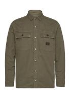 Canvas Workwear Overshirt Tops Overshirts Khaki Green Superdry