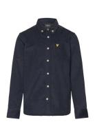 Needle Cord Shirt Tops Shirts Long-sleeved Shirts Navy Lyle & Scott