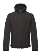 Hooded Soft Shell Trekker Jkt Tynn Jakke Black Superdry