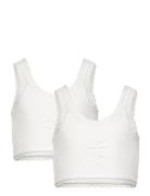 Organic Bra Top 2-Pack Night & Underwear Underwear Tops White Rosemund...