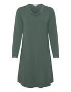 Bamboo Long Sleeve Nightdress With Nattkjole Khaki Green Lady Avenue