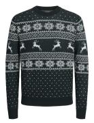 Jjxmas Gabriel Knit Crew Neck Jnr Tops Knitwear Pullovers Green Jack &...