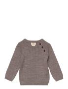 Merino Knitted Blouse Tops Knitwear Pullovers Grey Copenhagen Colors