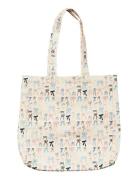 Canvas Totebag Cute Bows Bags Totes Cream Maanesten