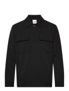 Pocket Overshirt Tops Overshirts Black Lindbergh