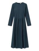 Sabine Dress - Cotton Knelang Kjole Navy STUDIO FEDER