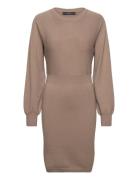 Vmhollykaris Ls O-Neck Dress Ga Boo Dresses Knitted Dresses Beige Vero...