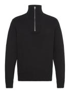 Jorfrederiksberg Knit Half Zip Tops Knitwear Half Zip Jumpers Black Ja...