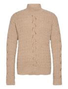 Kamil Chenille Knit Tops Knitwear Turtlenecks Beige Rue De Tokyo