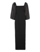 Helena Pouf Sleeve Maxi Dress Maxikjole Festkjole Black Malina