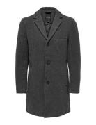 Onsjaylon Wool Coat Otw Ullfrakk Frakk Grey ONLY & SONS