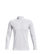 Ua Cg Armour Fitted Mock Tops T-shirts Long-sleeved White Under Armour