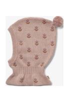 Knitted Balaclava Sessie Accessories Headwear Balaclava Pink Wheat