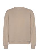 Loosefit Sweater Tops Sweat-shirts & Hoodies Sweat-shirts Beige Monki