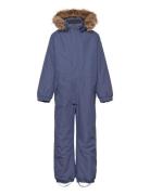 Coverall W. Fake Fur Outerwear Coveralls Snow-ski Coveralls & Sets Blu...