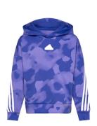 J Fi Aop Hd Tops Sweat-shirts & Hoodies Hoodies Blue Adidas Sportswear