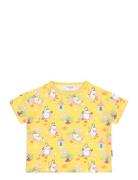 Beach T-Shirt Tops T-shirts Short-sleeved Yellow MUMIN