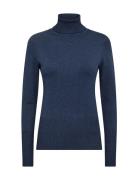 Sc-Dollie Tops Knitwear Turtleneck Navy Soyaconcept