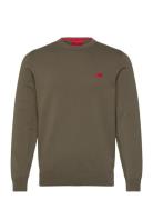 San Cassius-C1 Designers Knitwear Round Necks Khaki Green HUGO