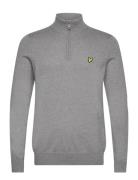 Cotton Merino Quarter Zip Jumper Tops Knitwear Half Zip Jumpers Grey L...