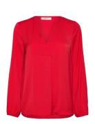 Rindaiw Blouse Tops Blouses Long-sleeved Red InWear