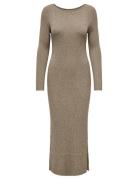 Onlkatia Ls Maxi Boatn Dress Cc Knt Maxikjole Festkjole Beige ONLY