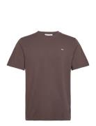 Sami Classic T-Shirt Tops T-shirts Short-sleeved Burgundy Wood Wood