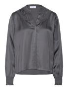 Lr-Estel Tops Blouses Long-sleeved Grey Levete Room