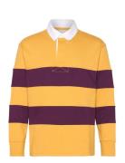 Block Stripe Heavy Rugger Tops Polos Long-sleeved Yellow GANT