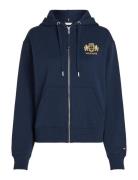 Reg Varsity Zip Hoodie Tops Sweat-shirts & Hoodies Hoodies Navy Tommy ...