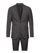 Checked Mens Suit Dress Grey Lindbergh