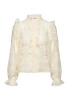 Relena-M Tops Blouses Long-sleeved Cream MbyM