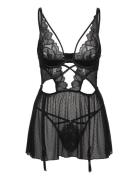 Bd Wired Billie Push Up Nattkjole Black Hunkemöller