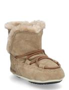 Mb Crib Suede Vinterstøvletter Pull On Beige Moon Boot