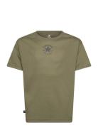 Kt-S/S Knit Top Tops T-shirts Short-sleeved Khaki Green Converse