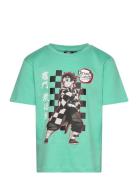 Tshirt Tops T-shirts Short-sleeved Green Demon Slayer