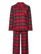 Lrl L/S Notch Collar Long Pant Pj Set Pyjamas Red Lauren Ralph Lauren ...